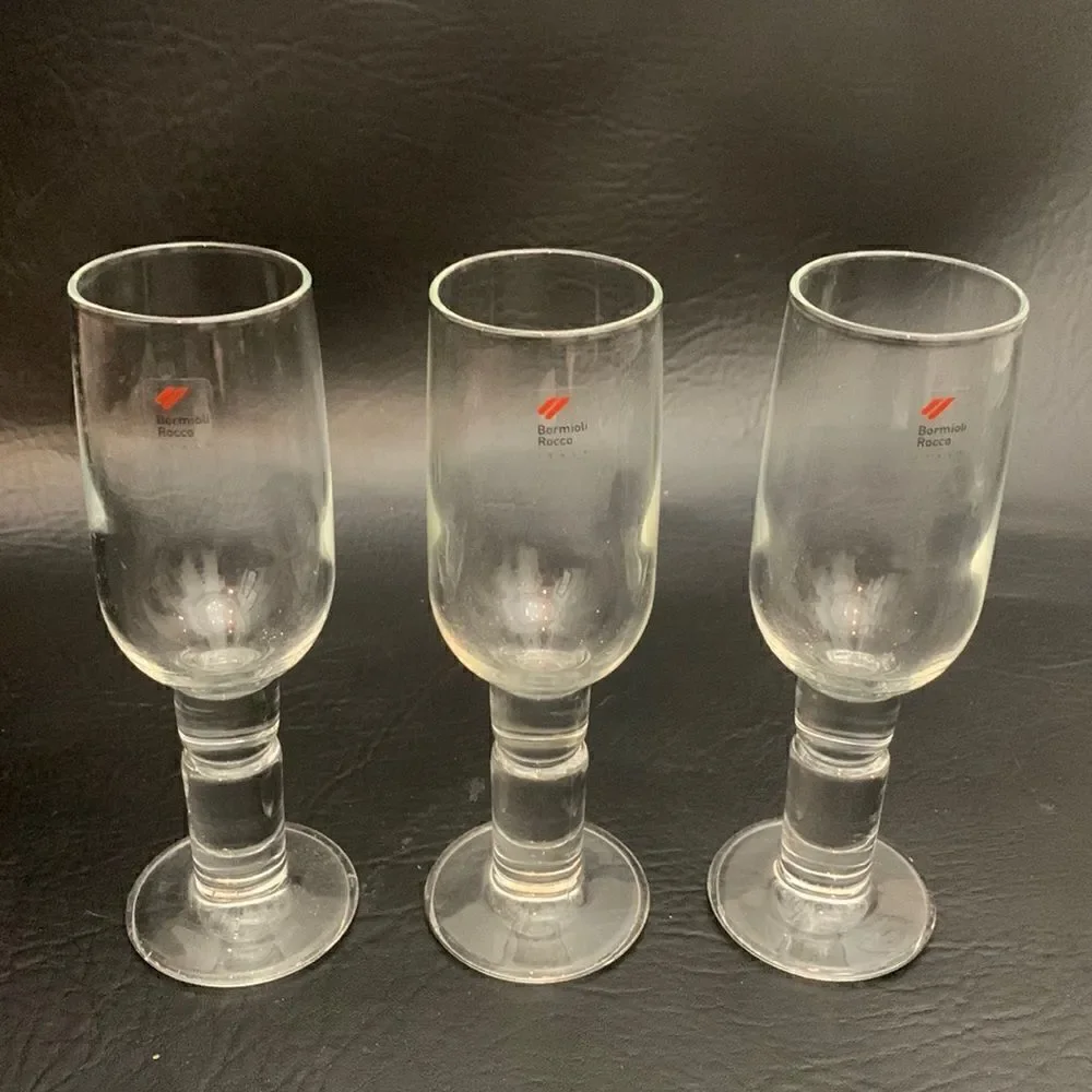 Bormioli Rocco Cognac Brandy Cordial Bar Glasses 4 Ounces Each Set 3 Included